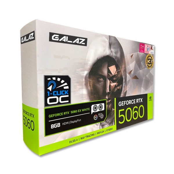 [GALAX] 갤럭시 GALAZ 지포스 RTX 5060 EX WHITE OC D7 8GB