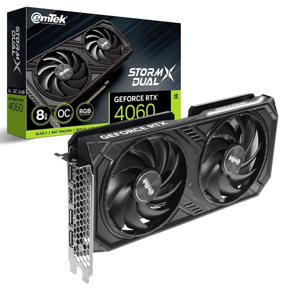 [emTek] GeForce RTX 4060 STORM X Dual OC D6 8GB