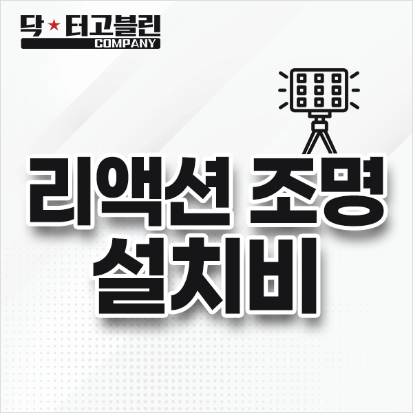 리액션 조명 설치비